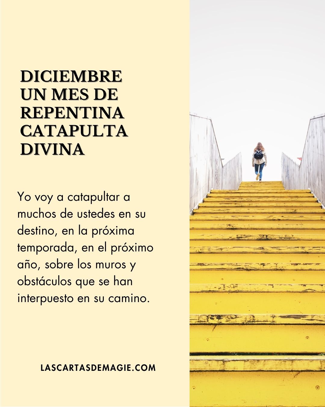 Diciembre un mes de repentina catapulta divina - Las Cartas de Magie