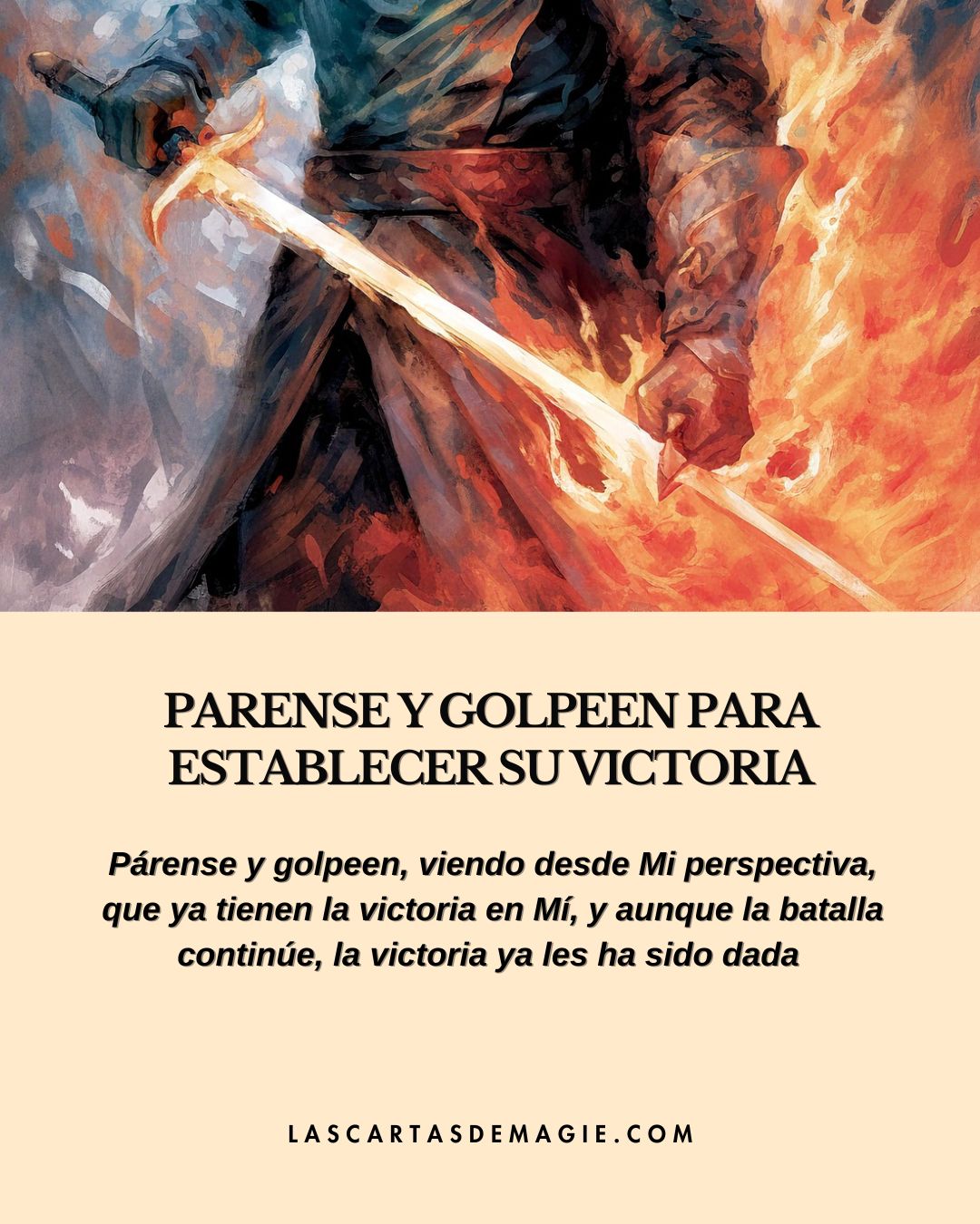 Párense y golpeen para establecer su victoria - Las Cartas de Magie
