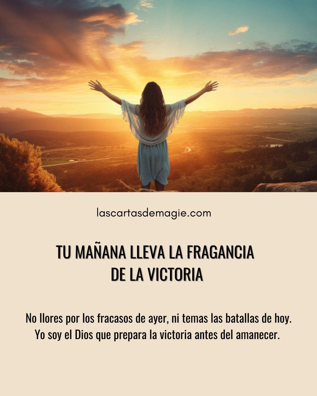 Tu mañana lleva la fragancia de la victoria – Las Cartas de Magie, image size:1080x1350