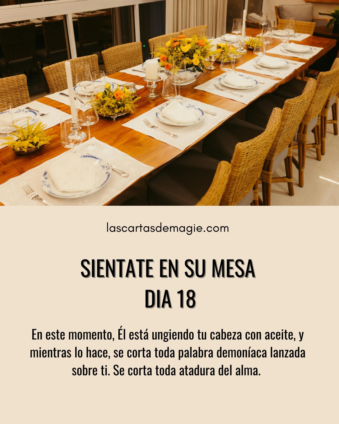 Siéntate en su mesa – Día 18 - Las Cartas de Magie