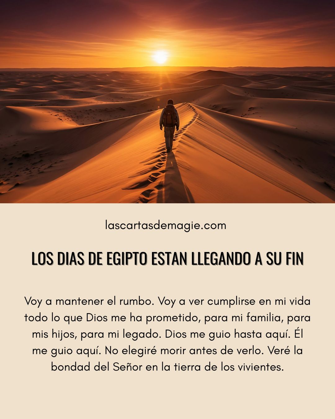 Los días de Egipto están llegando a su fin - Las Cartas de Magie