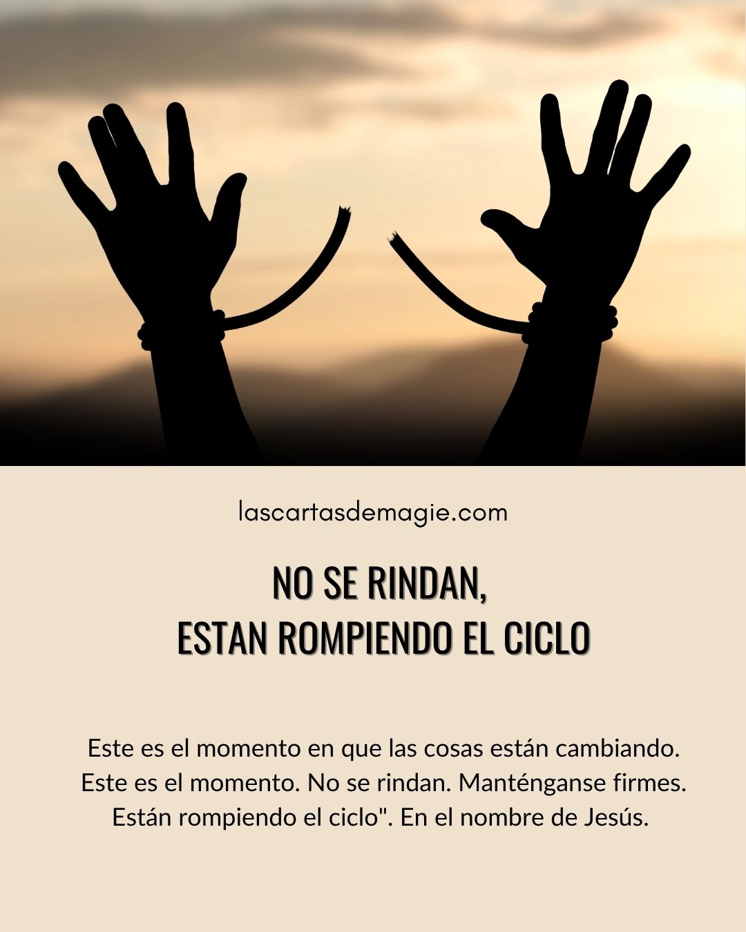 No se rindan, están rompiendo el ciclo - Las Cartas de Magie