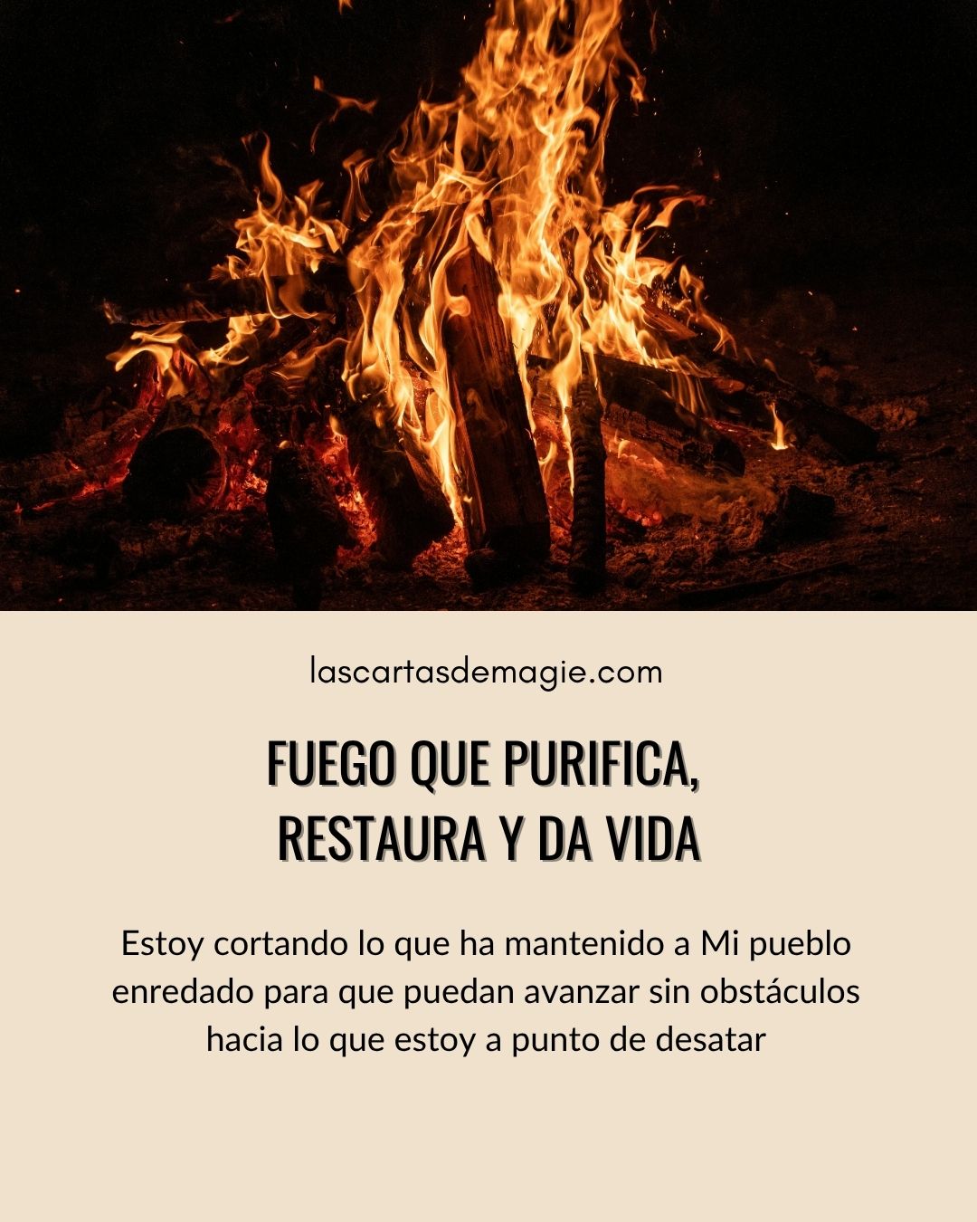 Fuego que purifica, restaura y da vida - Las Cartas de Magie