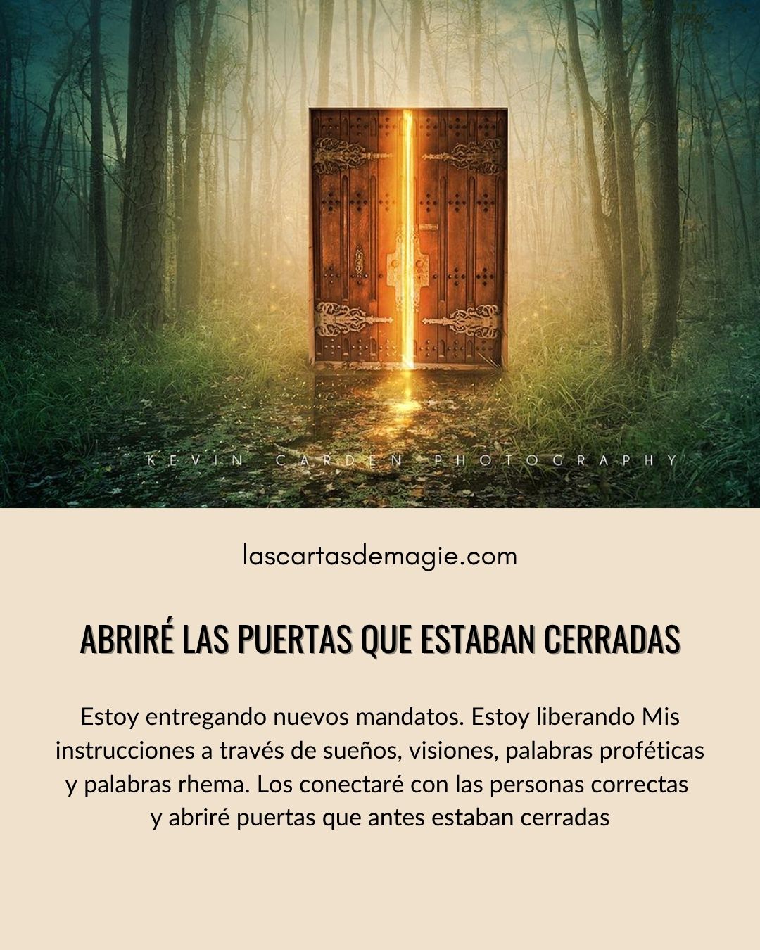 Abriré las puertas que estaban cerradas - Las Cartas de Magie