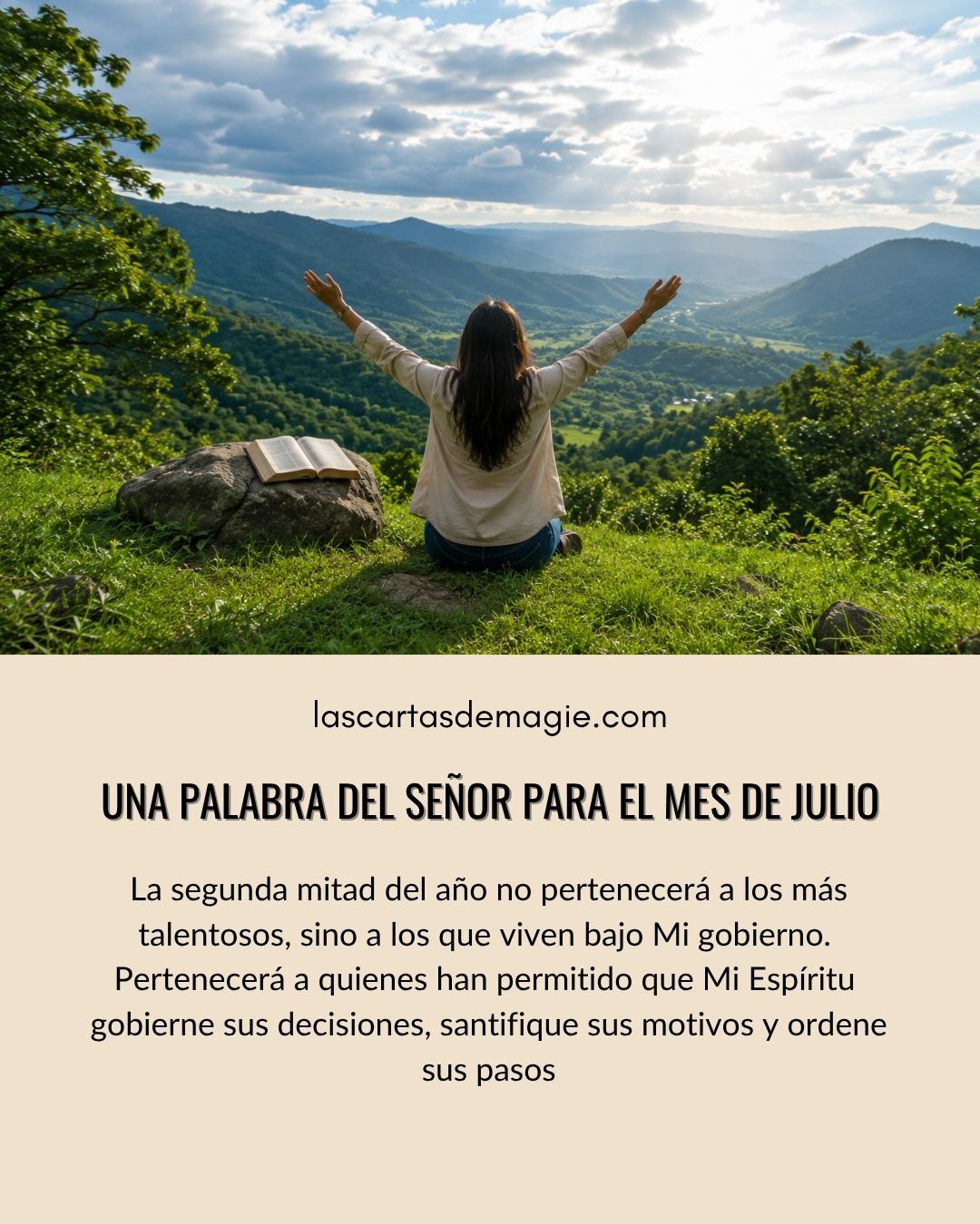 Una palabra del Señor para el mes de julio - Las Cartas de Magie