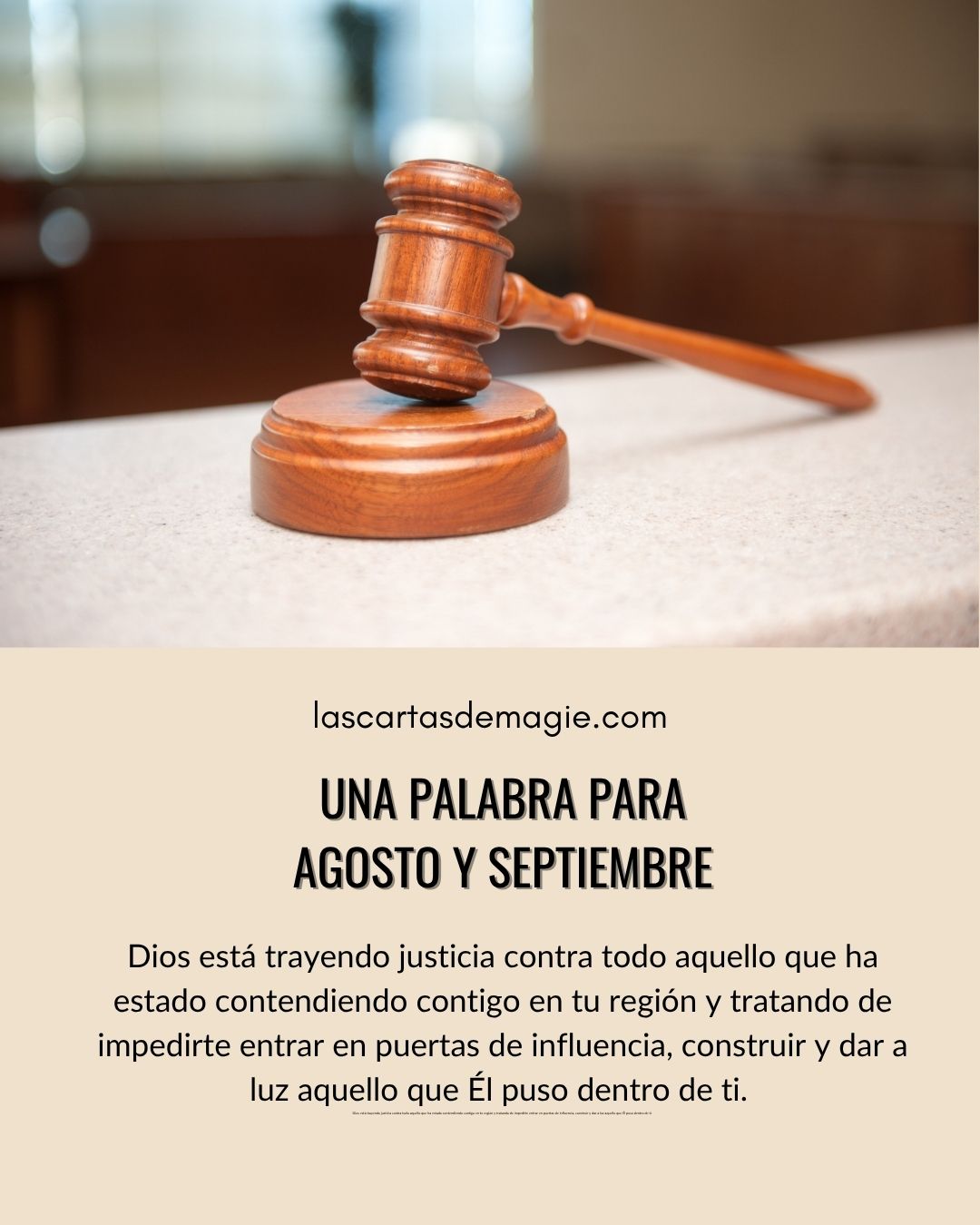 Una palabra para agosto y septiembre - Las Cartas de Magie