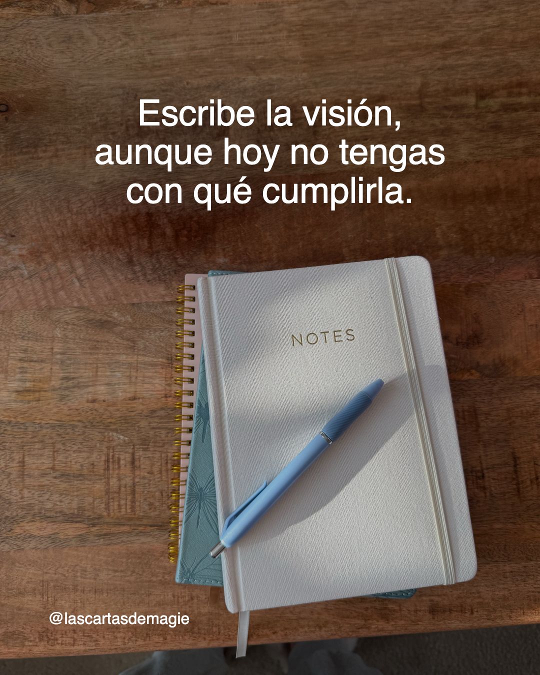 Escribe la visión, aunque hoy no tengas con qué cumplirla. - Las Cartas de Magie