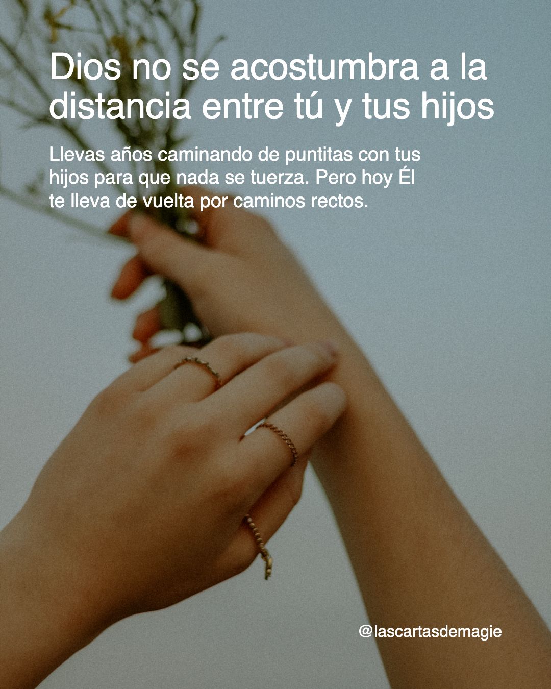 Post dios no se acostumbra a la distancia entre tu y tus hijos